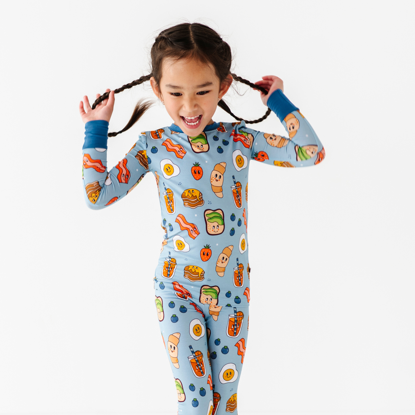 Blue Breakfast Kids Pajamas: 4T