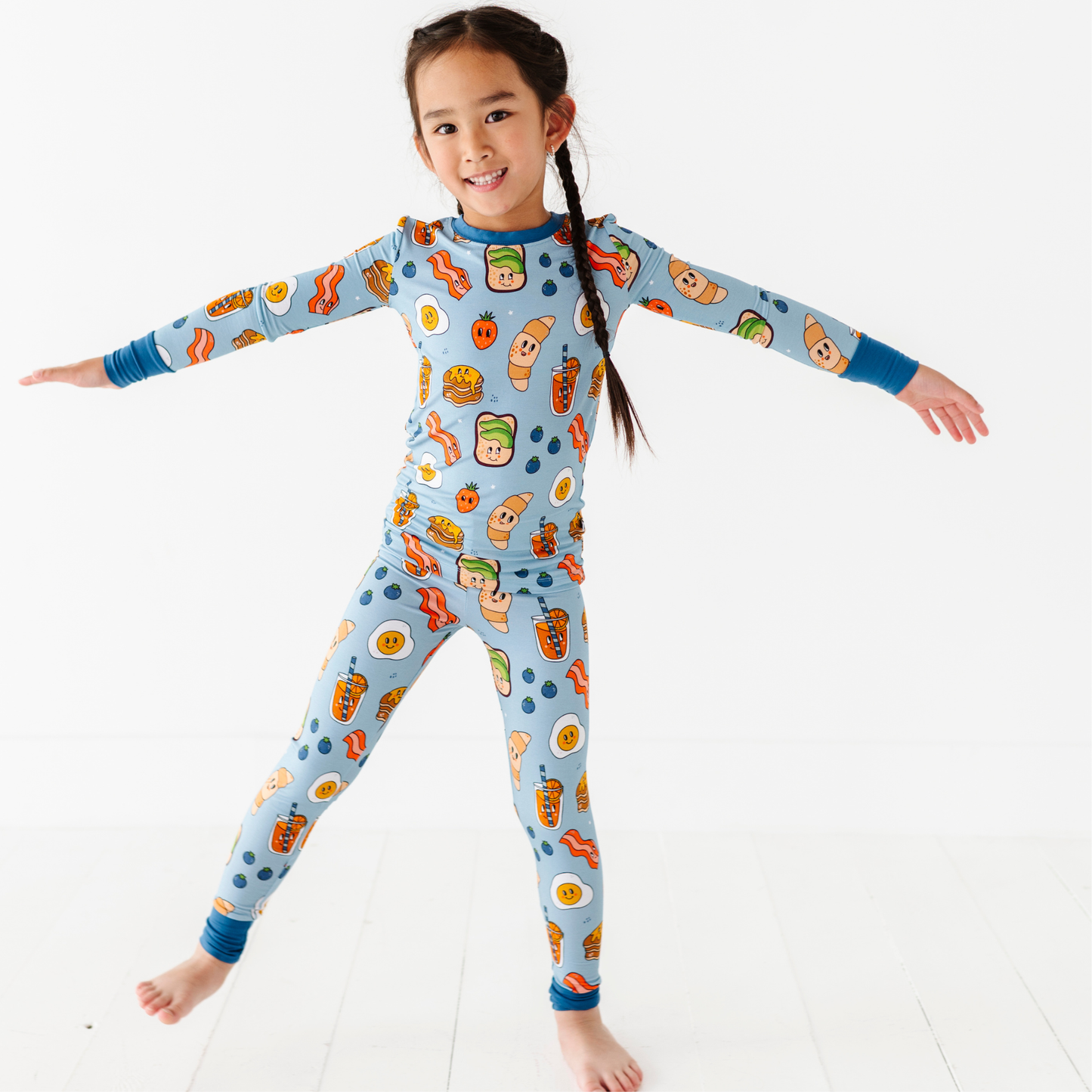 Blue Breakfast Kids Pajamas: 4T