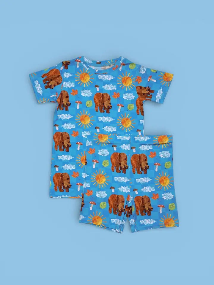 2pc Dream Short Set- ERIC CARLE BEAR-Y BLUE SKIES