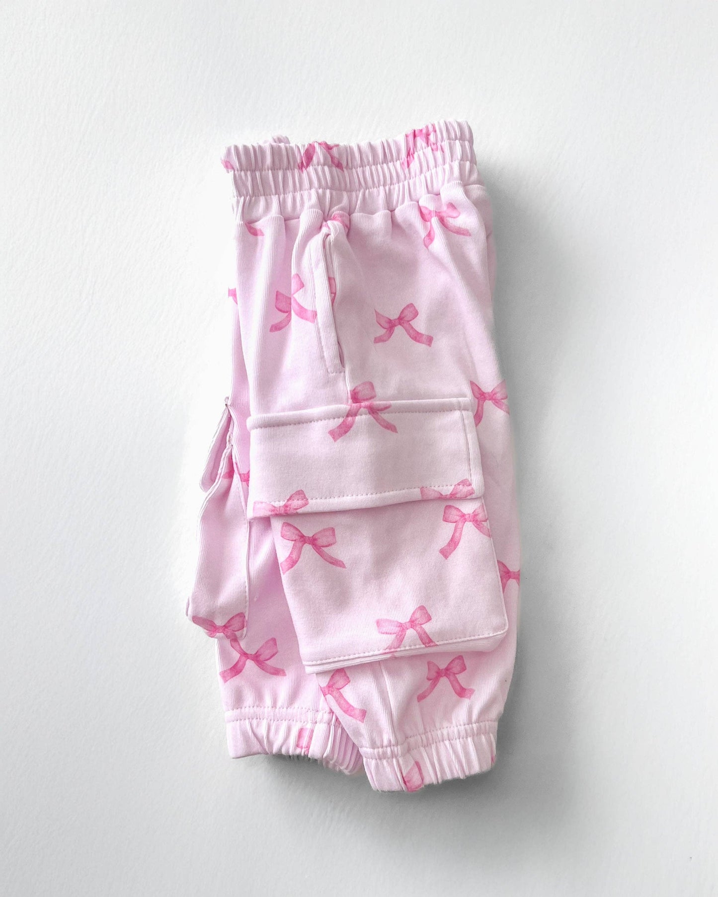 Cargo Baby & Kids Jogger Set | Pink Bows: 2T