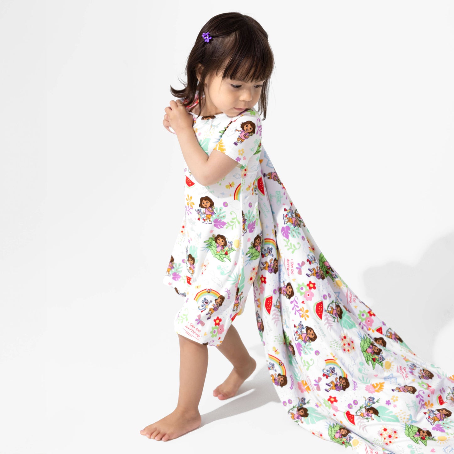 Dora: Tropical Dreams Bamboo Girls' Short Sleeve Dress