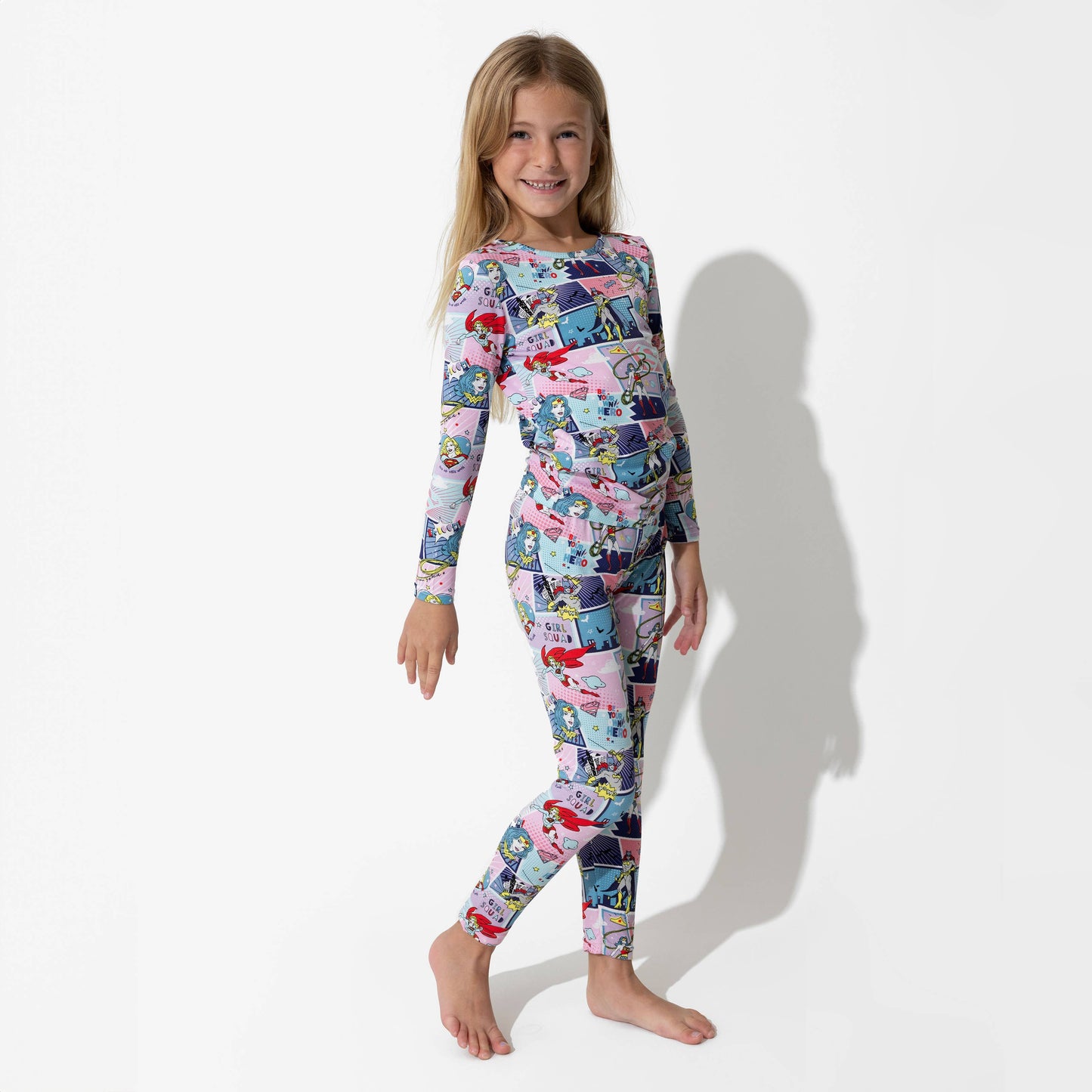Justice League Heroines Bamboo Kids Pajamas: 5T