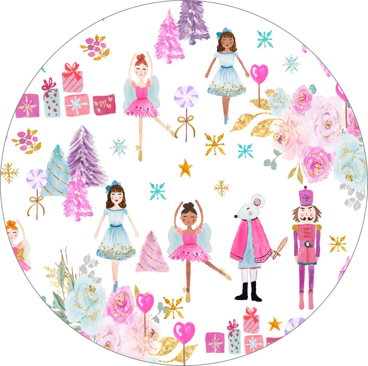 Bamboo (Willow) Long Sleeve Lounge Set- MERRY & BRIGHT SUGAR PLUM FAIRY