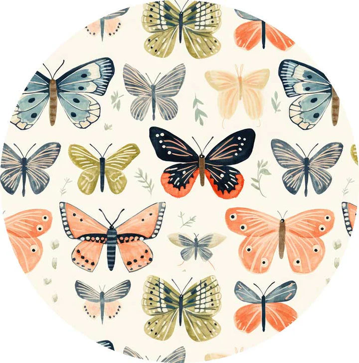 3 Layer Bamboo Blanket- LARGE QUILTED 60X80 -WINGS OF A BUTTERFLY