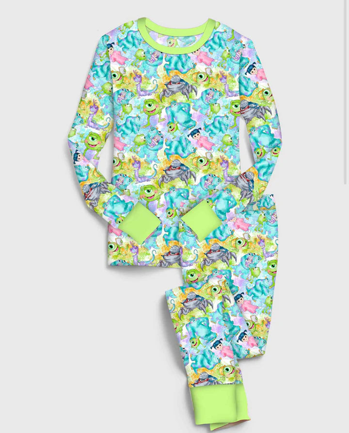 Bamboo (Willow) Long Sleeve Lounge Set- FLUFFY FRIENDS BOO & FRIENDS