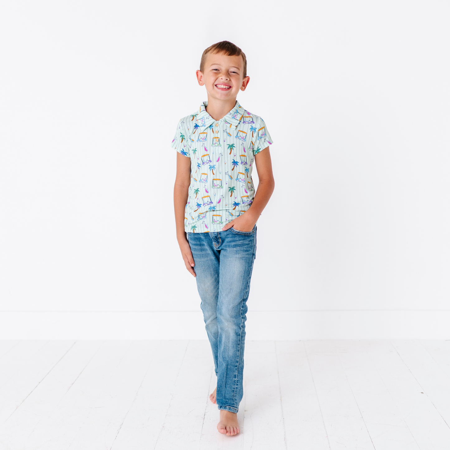 Polo Shirt- It's Fore O'Clock Somewhere