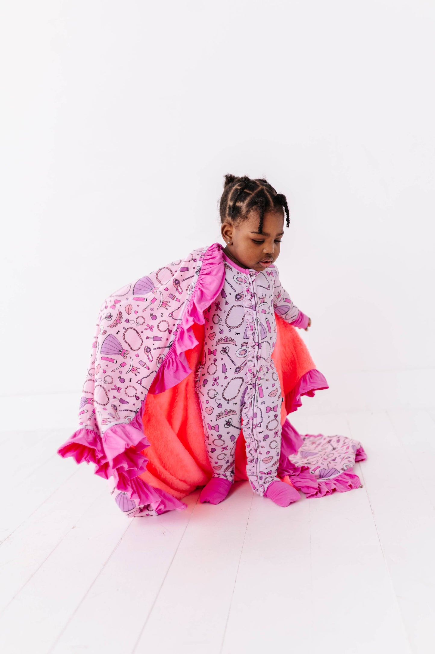 Sleeping Cutie Ruffle Blanket: One Size