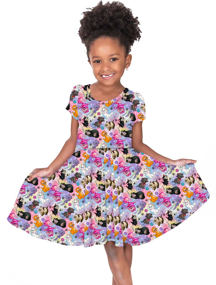 Bamboo Twirl Dress- DAZZLING DUOS PURRFECT CATS