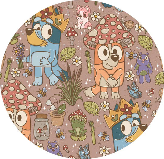 Bamboo Twirl Skirt Bodysuit with Headband (Claire)- WOODLAND PUPS