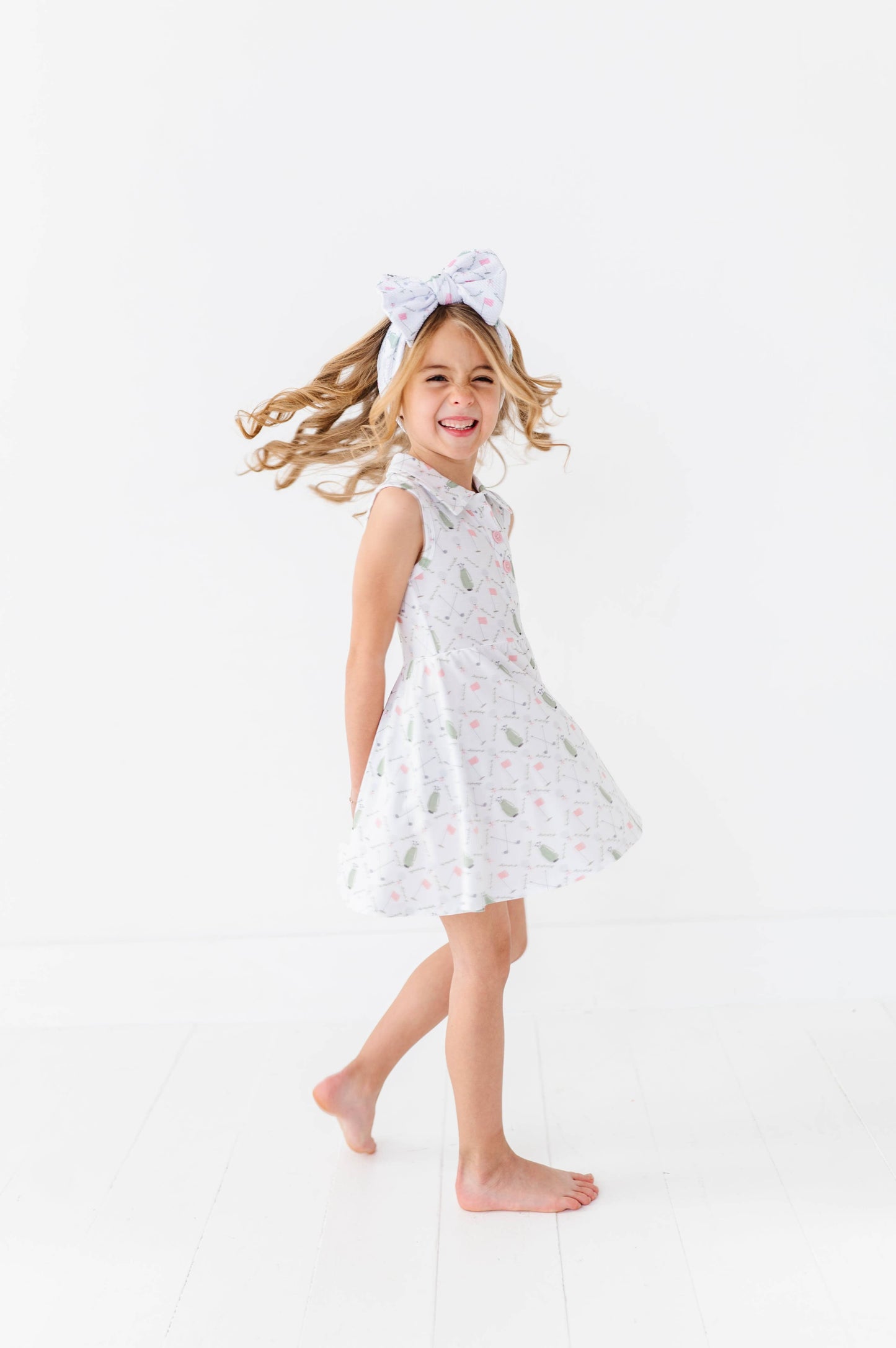Dressed to the Tee Collared Dress- Pink