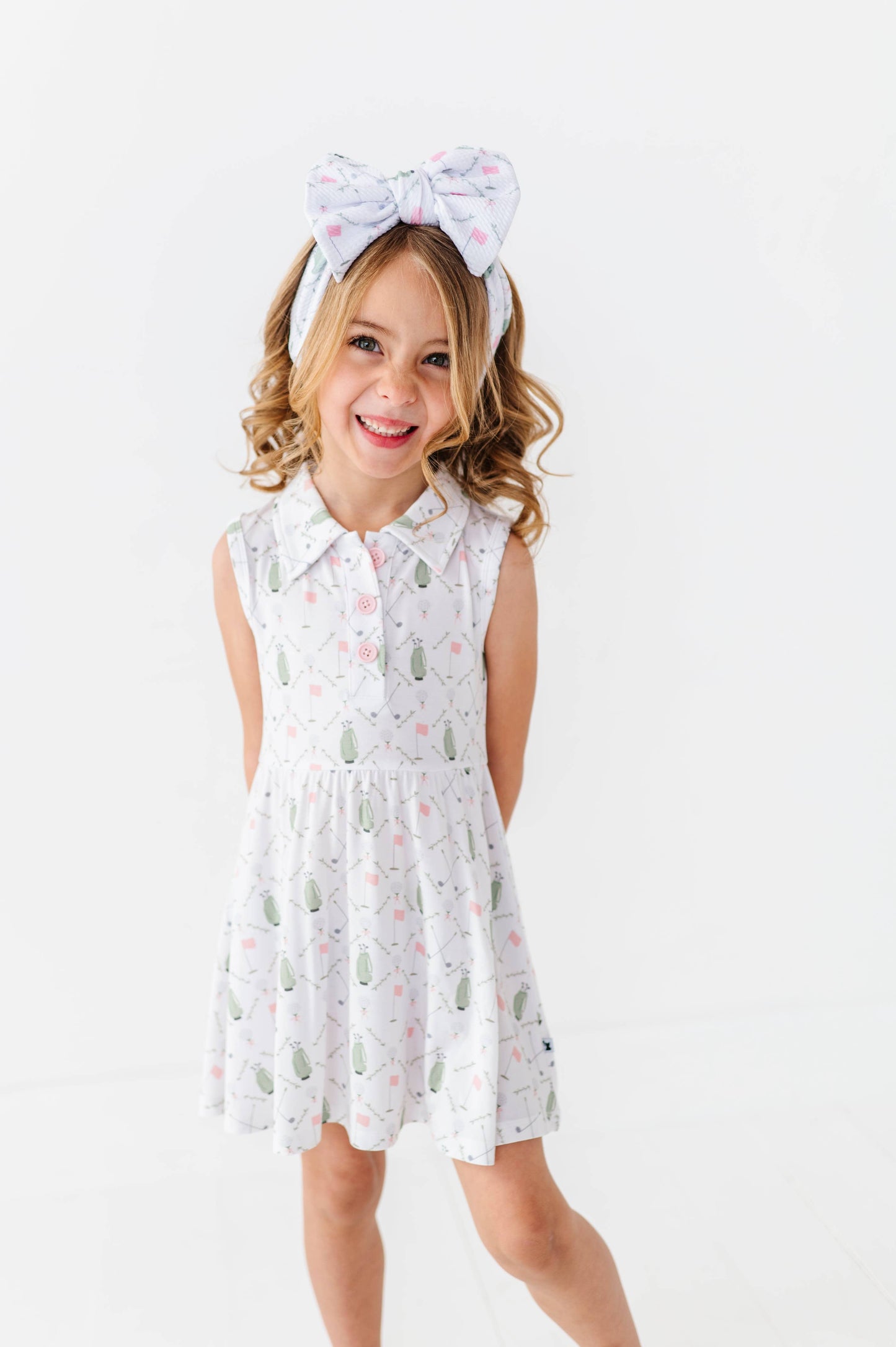 Dressed to the Tee Collared Dress- Pink