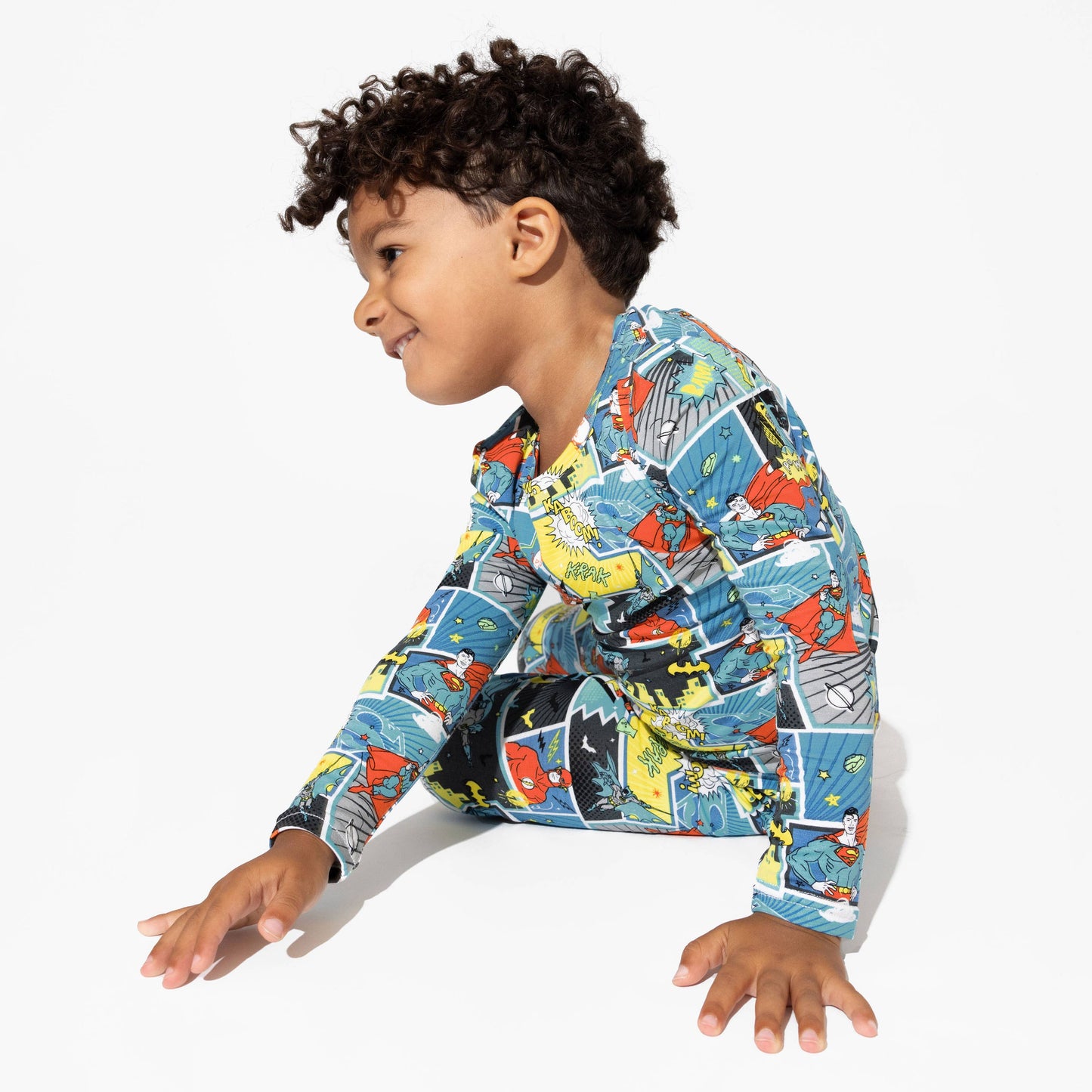 Justice League Heroes Bamboo Kids Pajamas: 9/10Y
