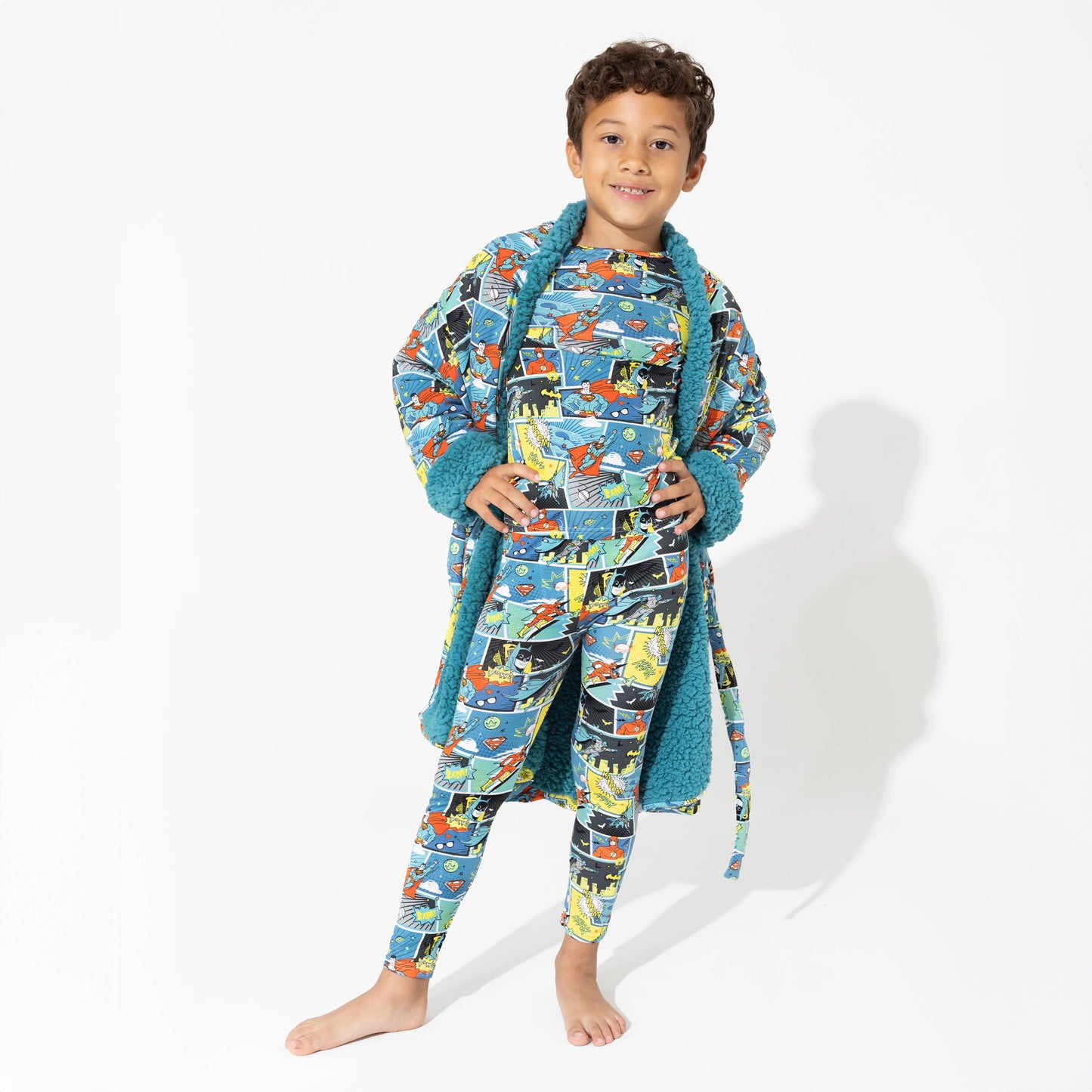 Justice League Heroes Bamboo Kids Pajamas: 9/10Y