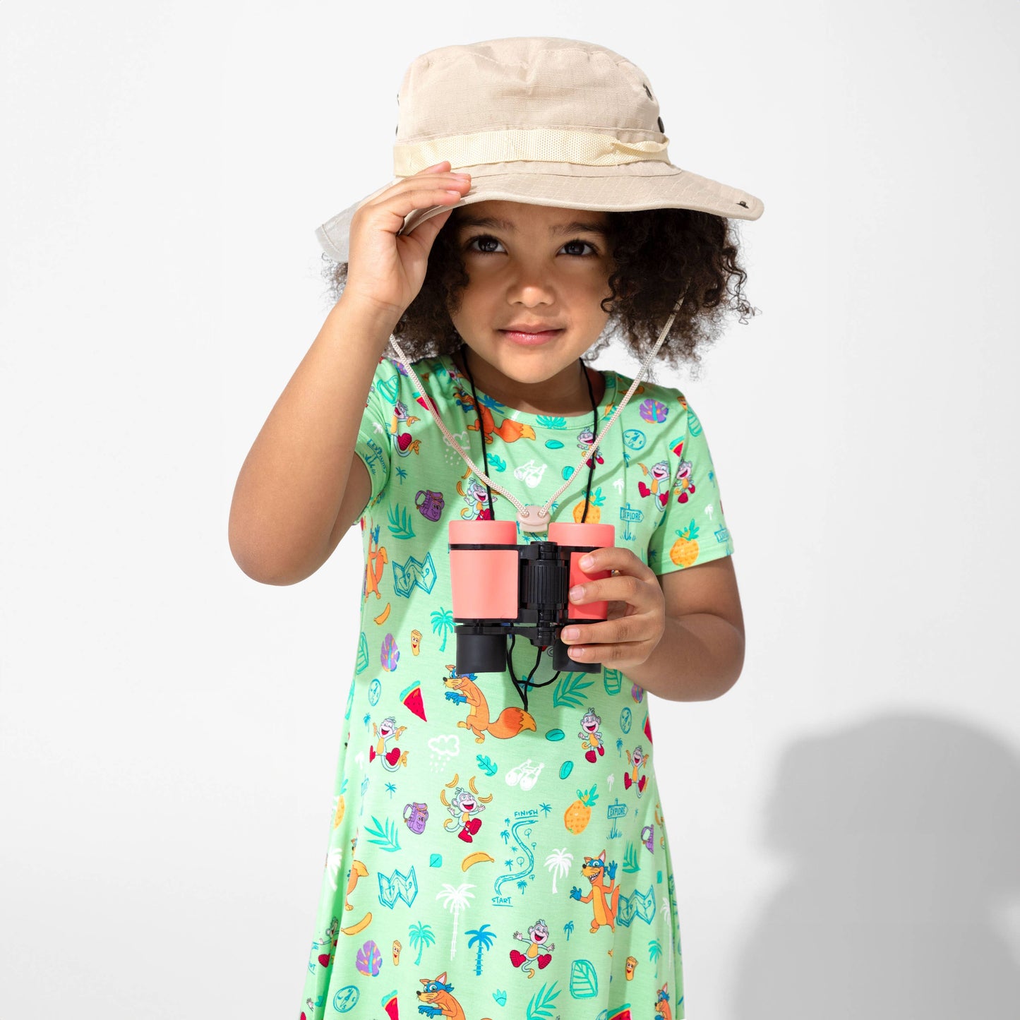 Dora: Boots' Jungle Adventure Bamboo Girls' Short Sleeve Dress