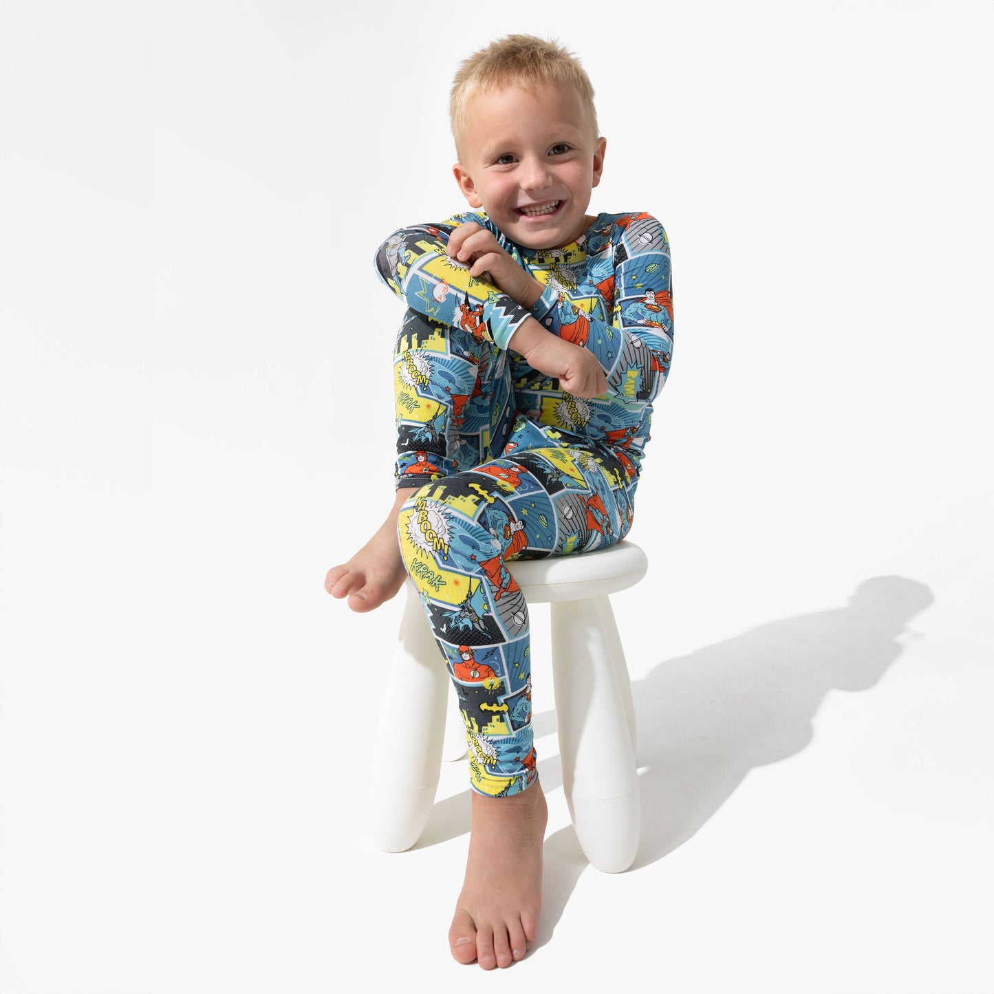 Justice League Heroes Bamboo Kids Pajamas: 9/10Y