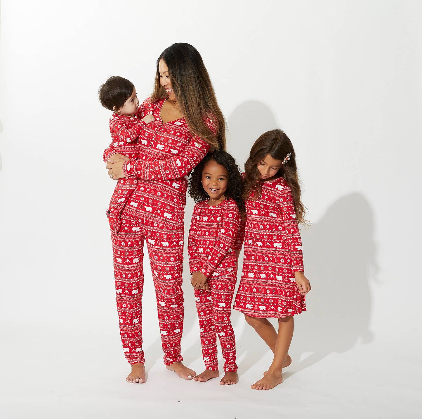 Christmas Women Pajamas: Polar Isle Red Bamboo Pajama Set: XL