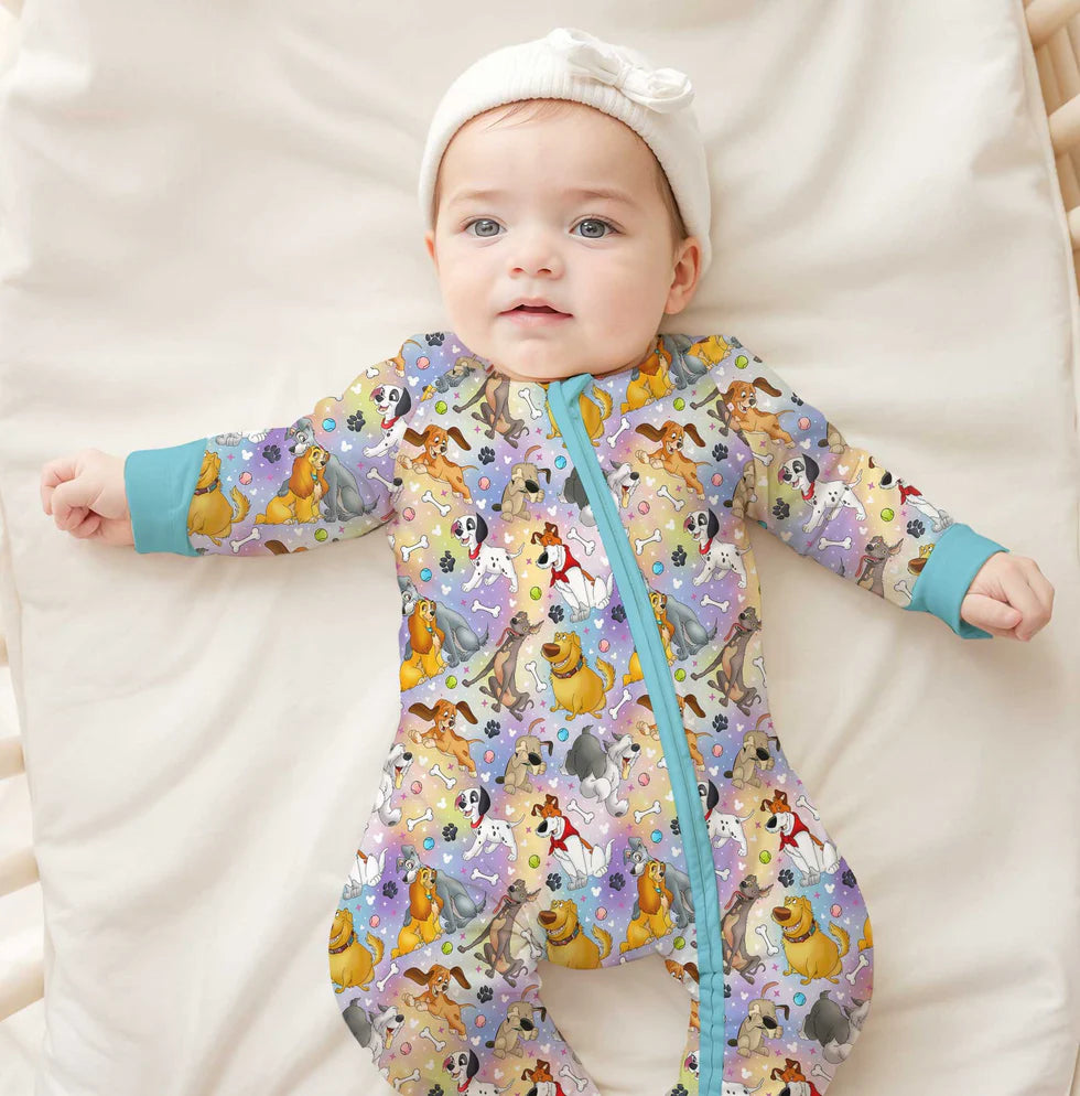 Bamboo (Connor) Zippy Romper- DAZZLING DUOS DOG TALES