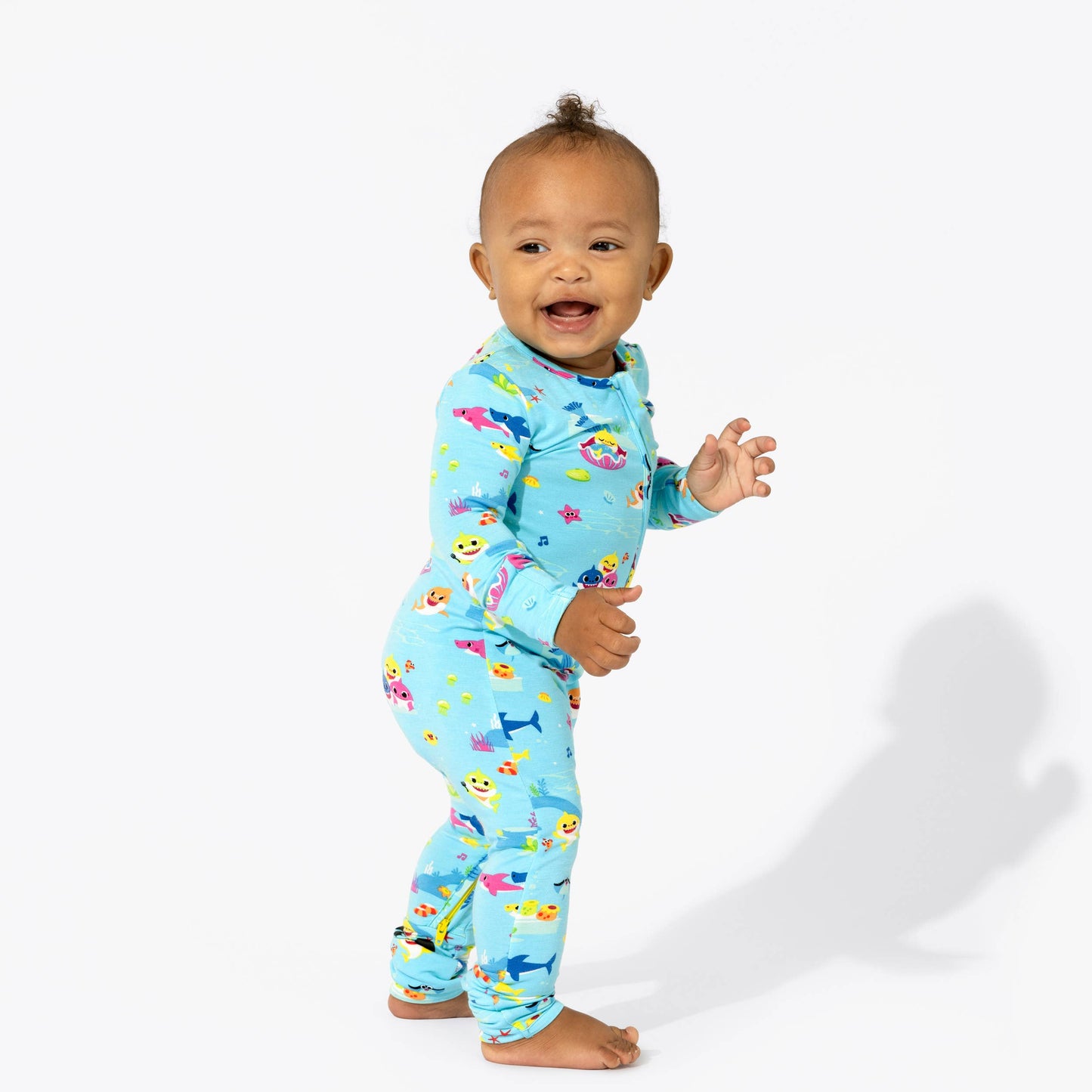Baby Shark Bamboo Convertible Footie: 18-24 Months