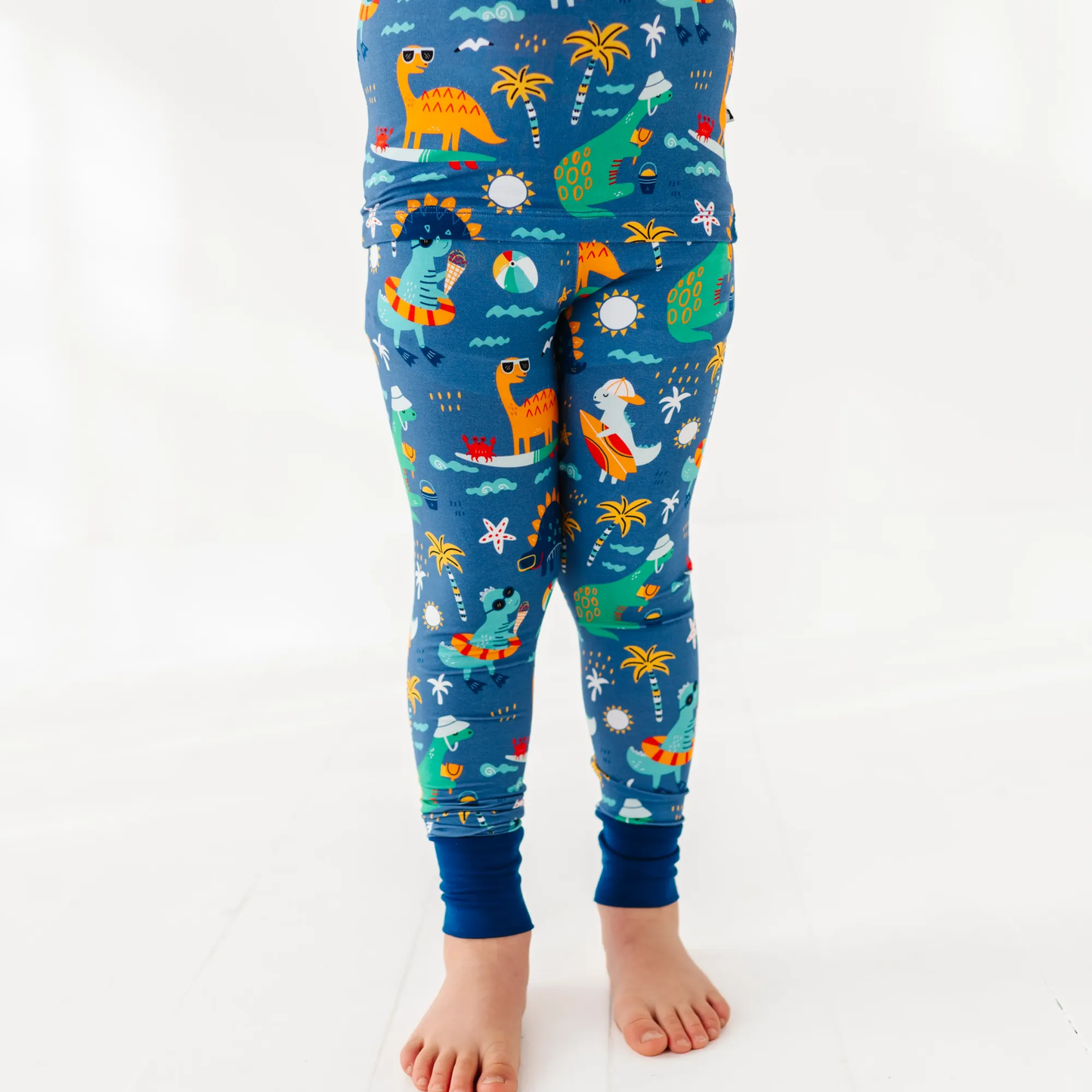 Blue Dino Kid Pajamas: 4T