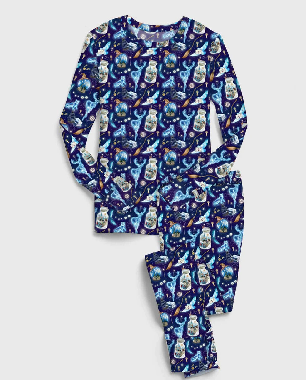 Bamboo (Willow) Long Sleeve Lounge Set-WHIMSICAL & WILD EXPECTO