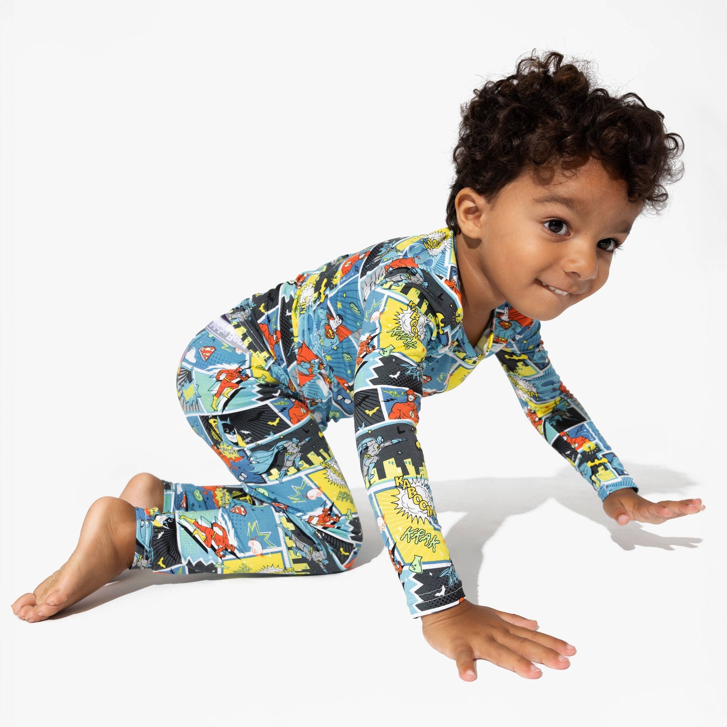 Justice League Heroes Bamboo Kids Pajamas: 9/10Y
