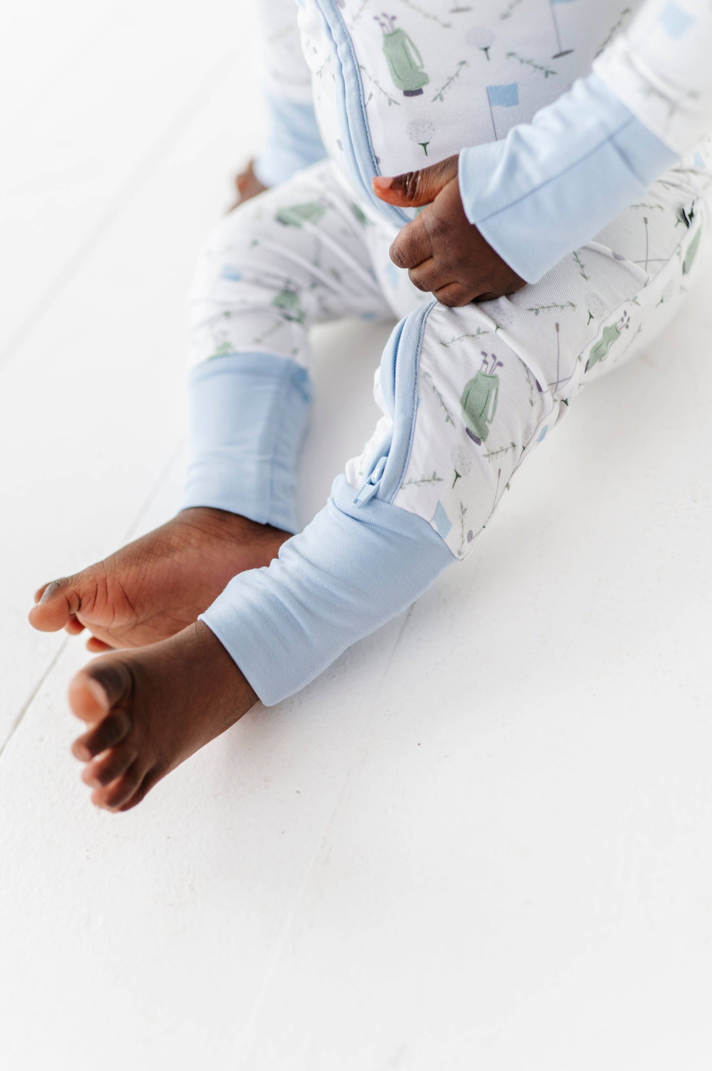Dressed to the Tee Convertible Footies- Blue