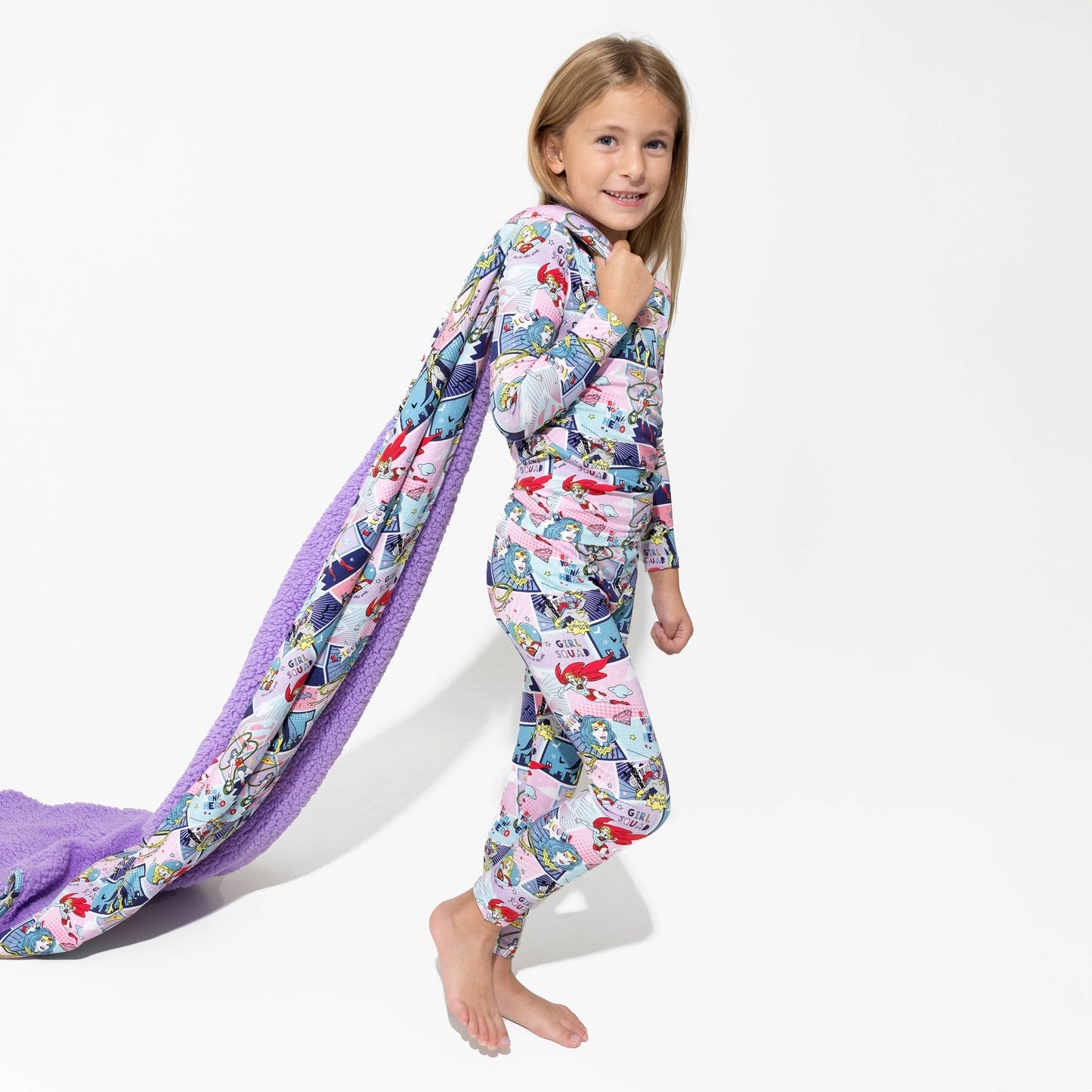 Justice League Heroines Bamboo Kids Pajamas: 5T