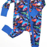 Bamboo (Connor) Zippy Romper- HOT RODS HOT WHEELS