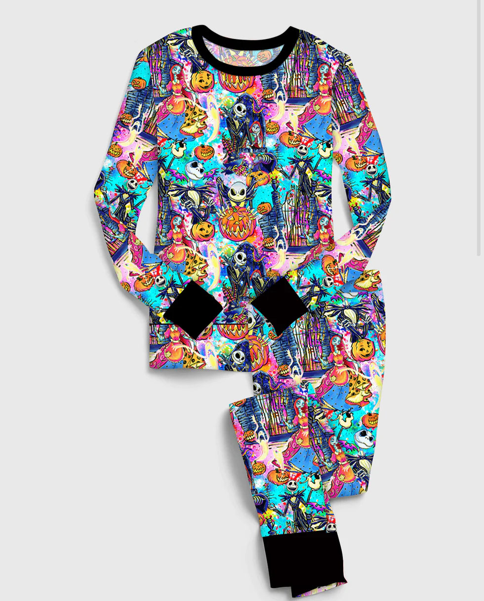 Bamboo (Willow) Long Sleeve Lounge Set- BOO BASH JACK ATTACK