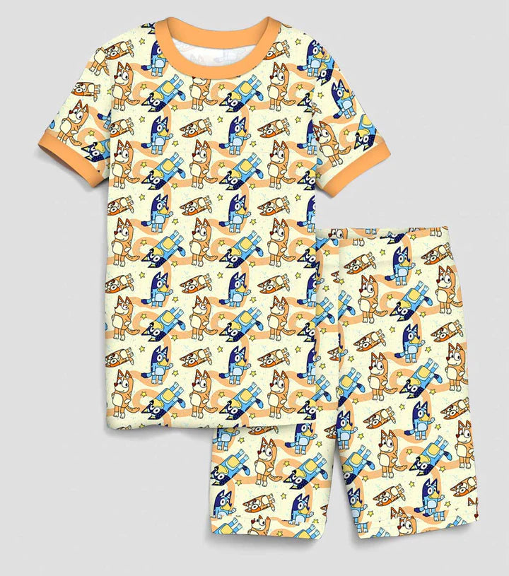 Bamboo (Bentley) Short Sleeve Shorts Lounge Set- MOST WANTED HEELER BLUEY