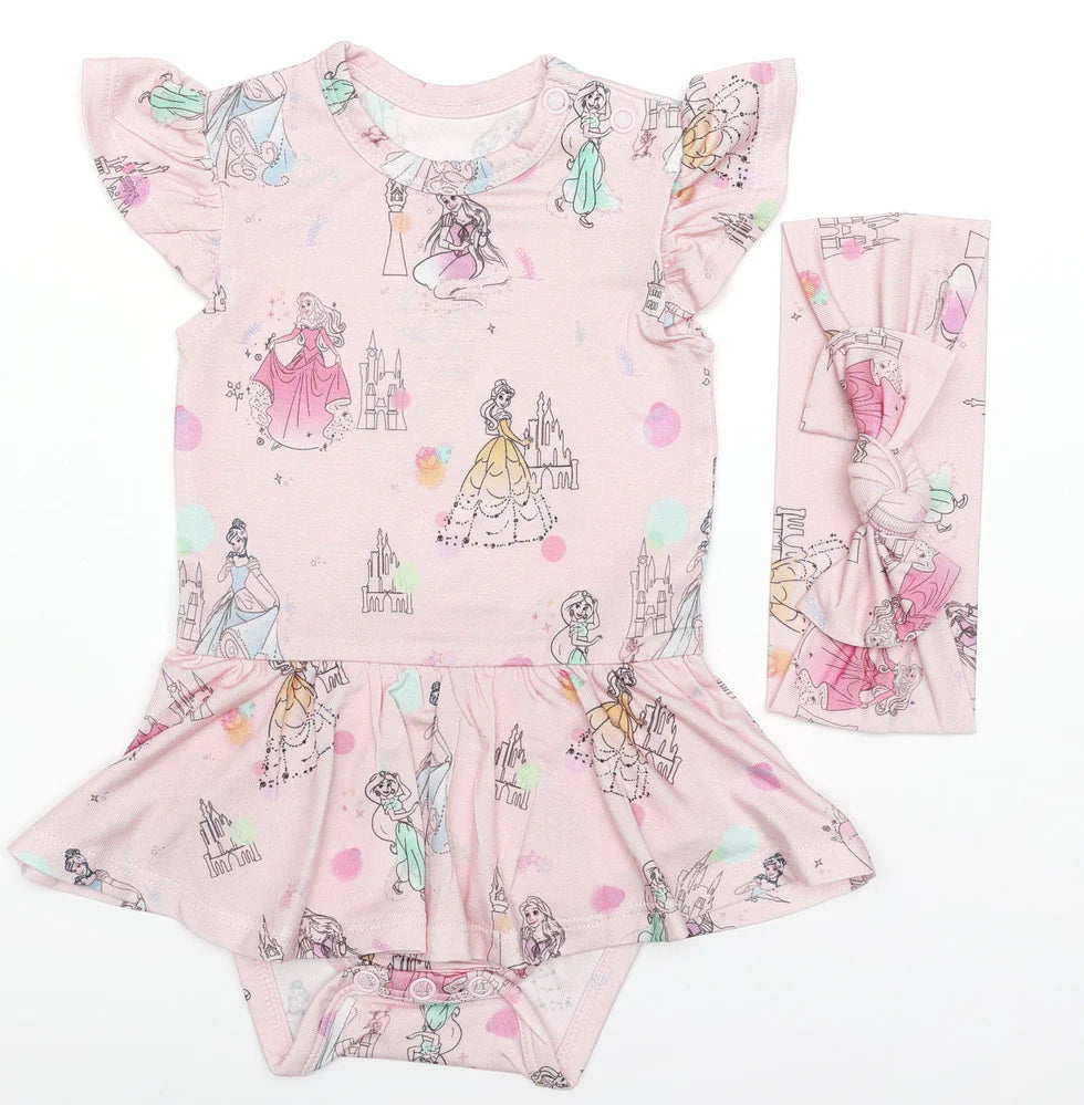 Bamboo Twirl Skirt Bodysuit with Headband (Claire)- MAGIC COLLECTION PRINCESS CASTLES