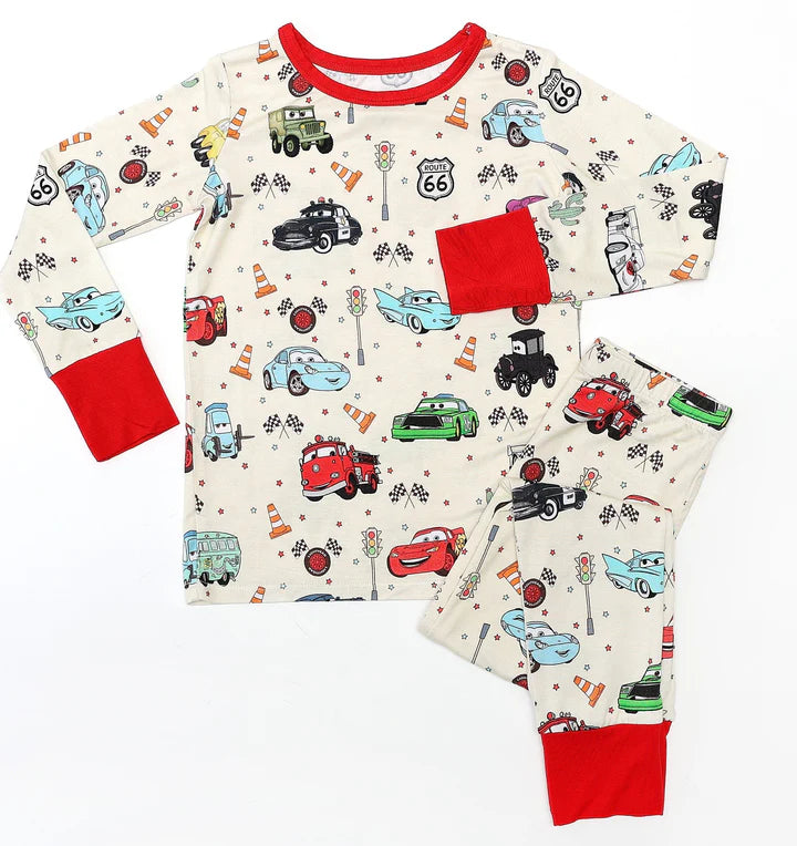 Bamboo (Willow) Long Sleeve Lounge Set- ROUTE 66 CARS