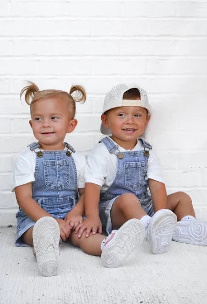 Shortie Denim Overall- LIGHT WASH