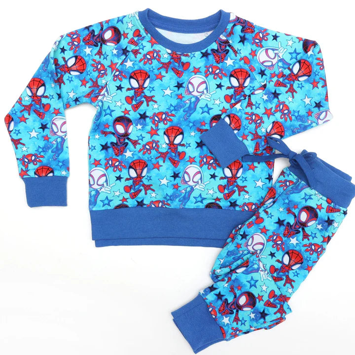 Kids Crew Neck Jogger Set- FAN FAVORITE SPIDER SPACE