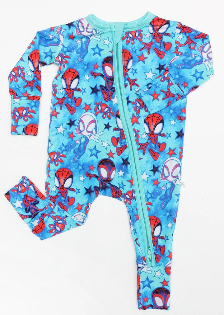Bamboo (Connor) Zippy Romper-FAN FAVORITES SPIDER SPACE
