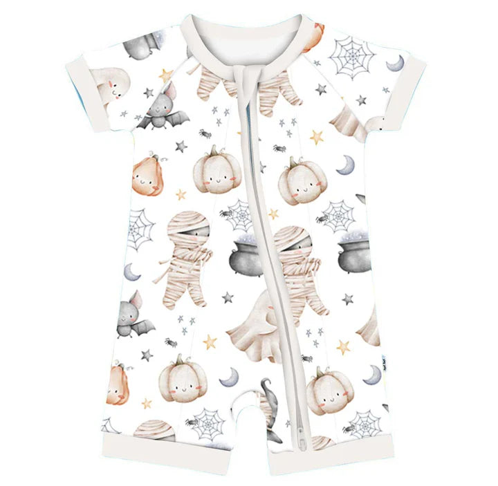 Bamboo Shorty Romper- CREEPY CUTE TRICKY TREATS
