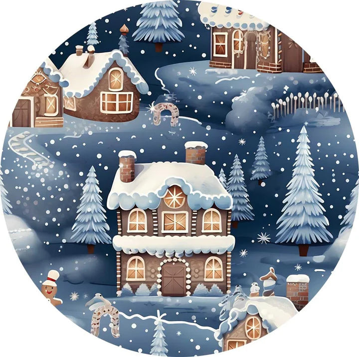 Women’s Bamboo Lounge Joggers- MERRY & BRIGHT WINTER VILLAGE