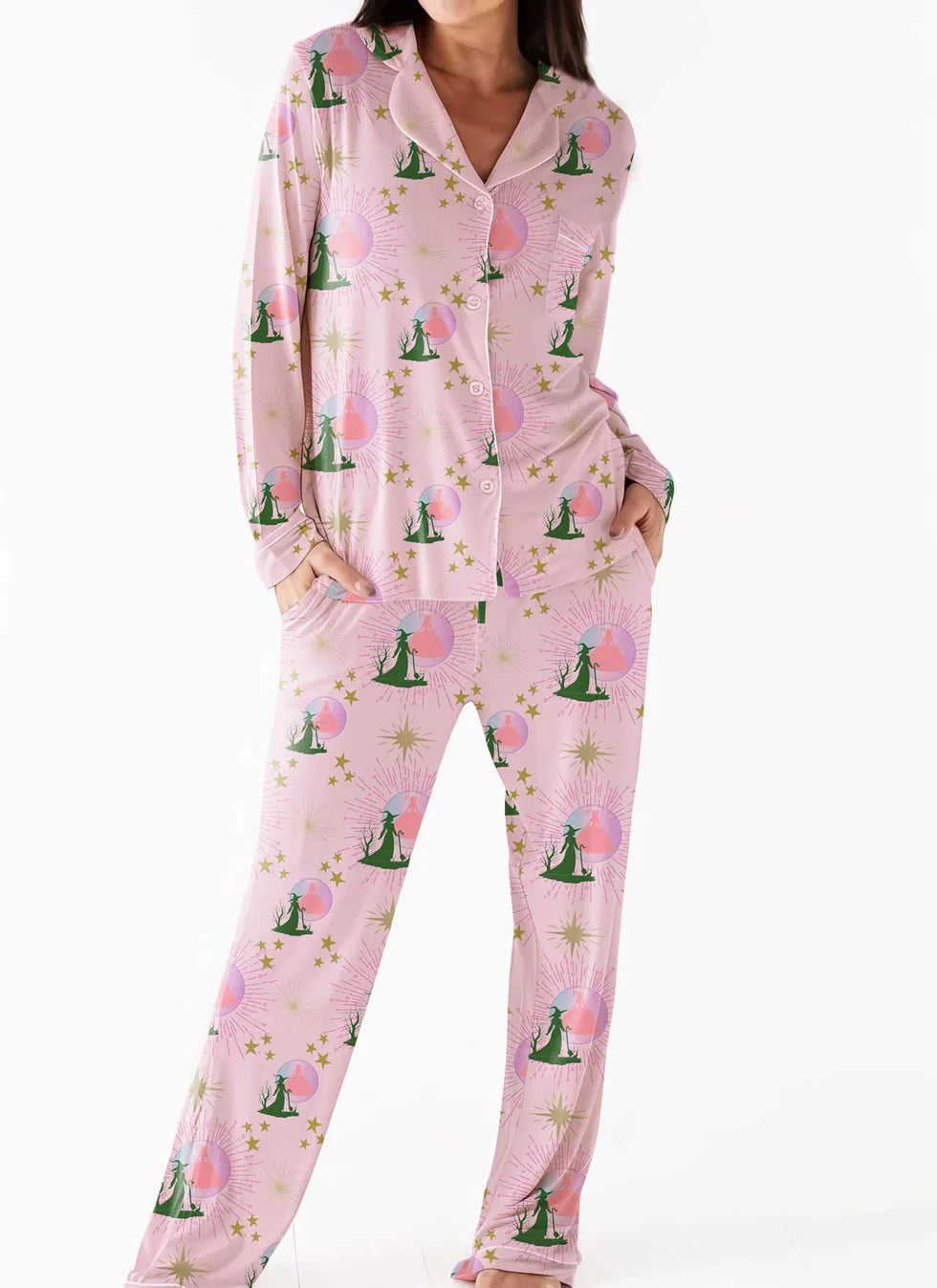 Women's Bamboo Long Sleeve Lounge Set- FANTASY WICKED