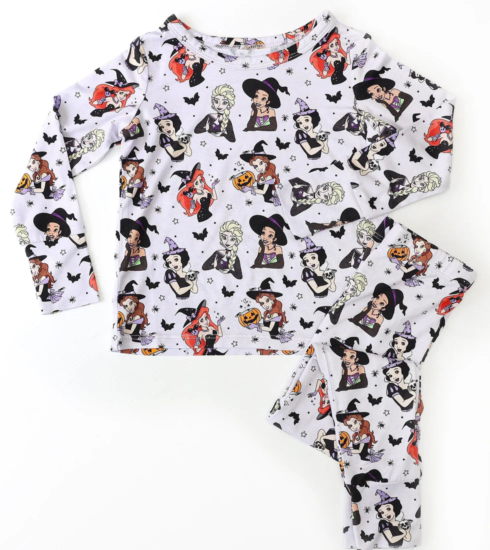 Bamboo (Willow) Long Sleeve Lounge Set-BOO BASH WICKED PRINCESS