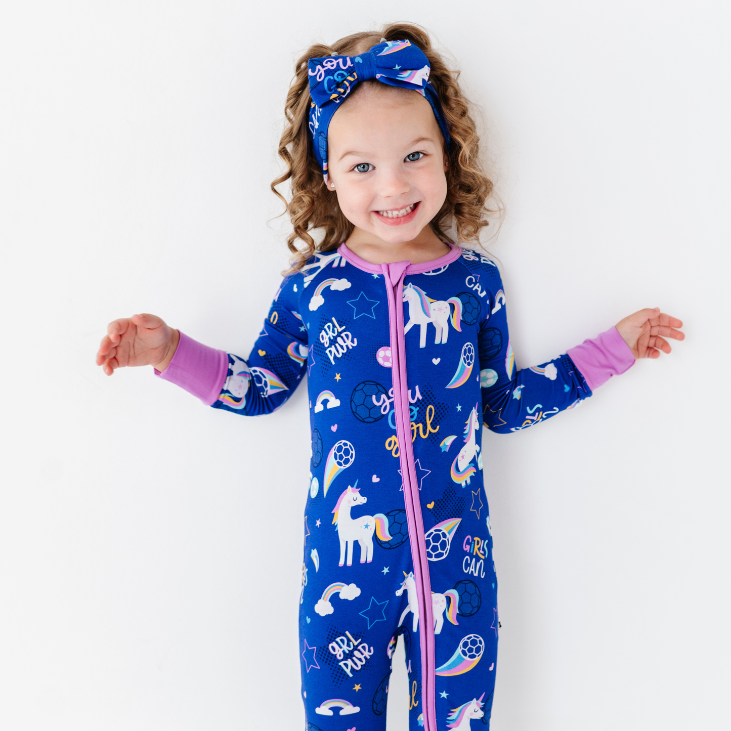 Unicorn Goals Convertible Footies: 18-24 Months