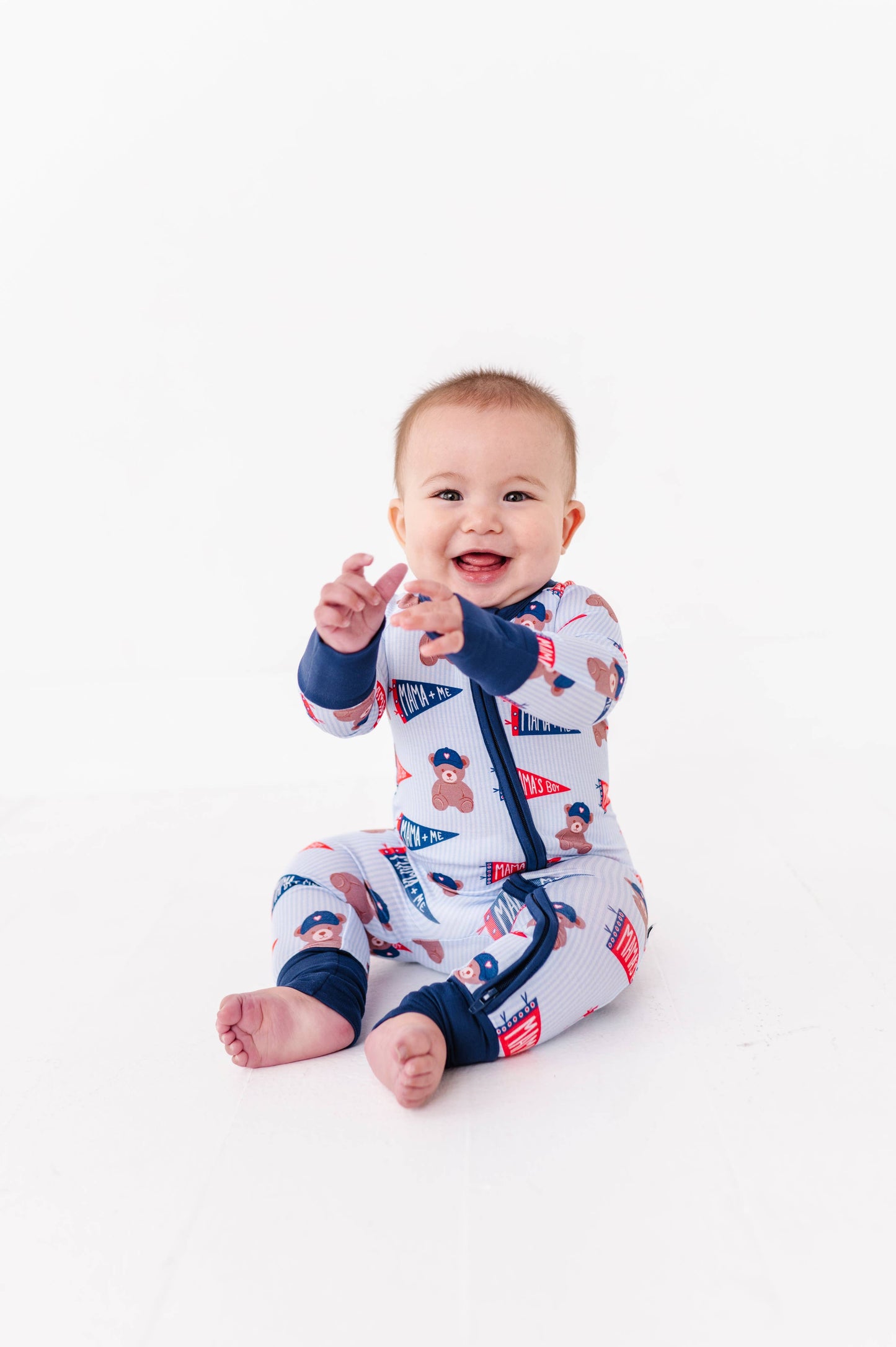 Team Mama Valentines Convertible Footies: Newborn