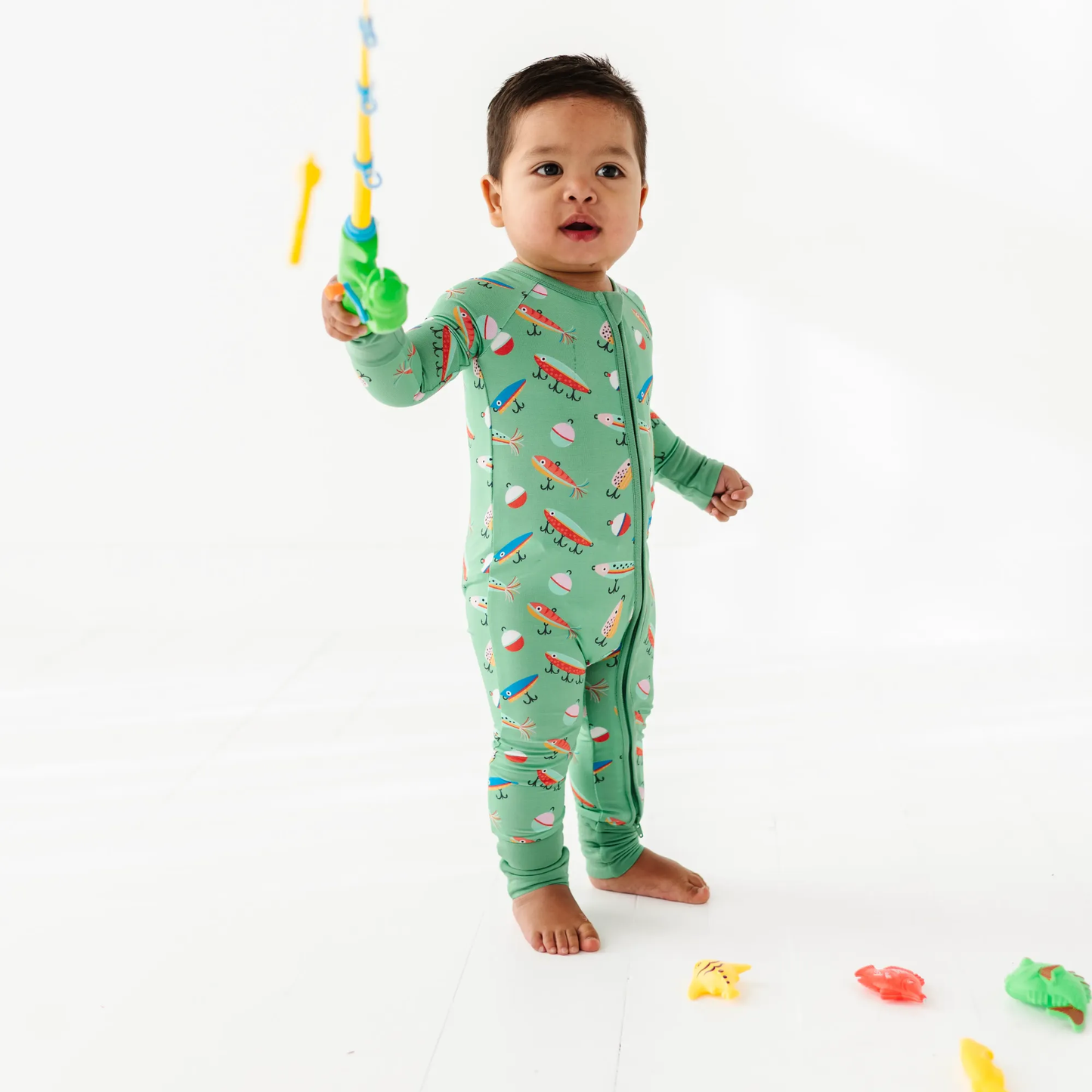 Fishing Laures Convertible Footies: 2T