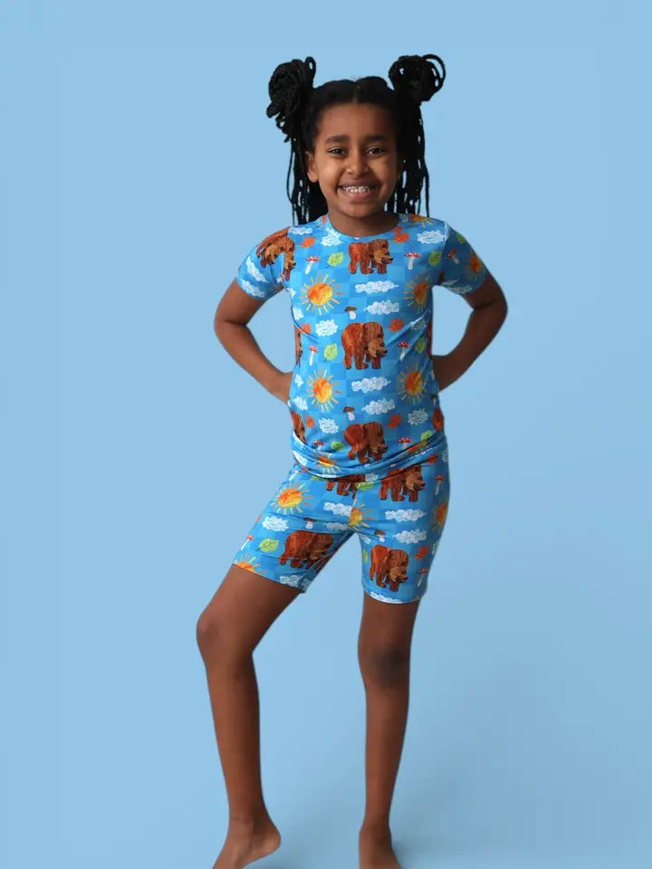 2pc Dream Short Set- ERIC CARLE BEAR-Y BLUE SKIES