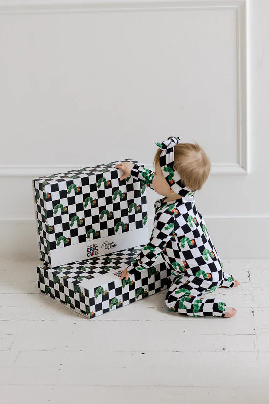 Dream Convertible Romper- ERIC CARLE CATERPILLAR CHECK