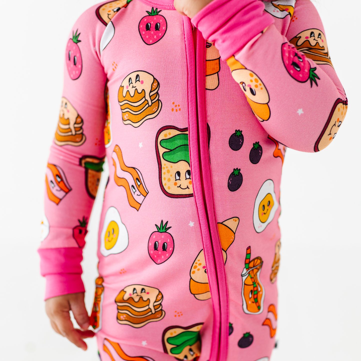 Pink Breakfast Convertible Footie: 18-24 Months