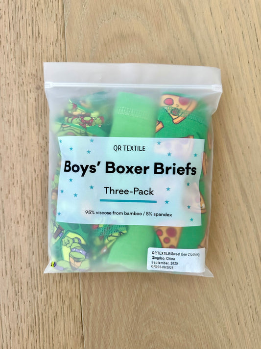 Boy’s Bamboo Boxer Briefs 3 Pack- TNT