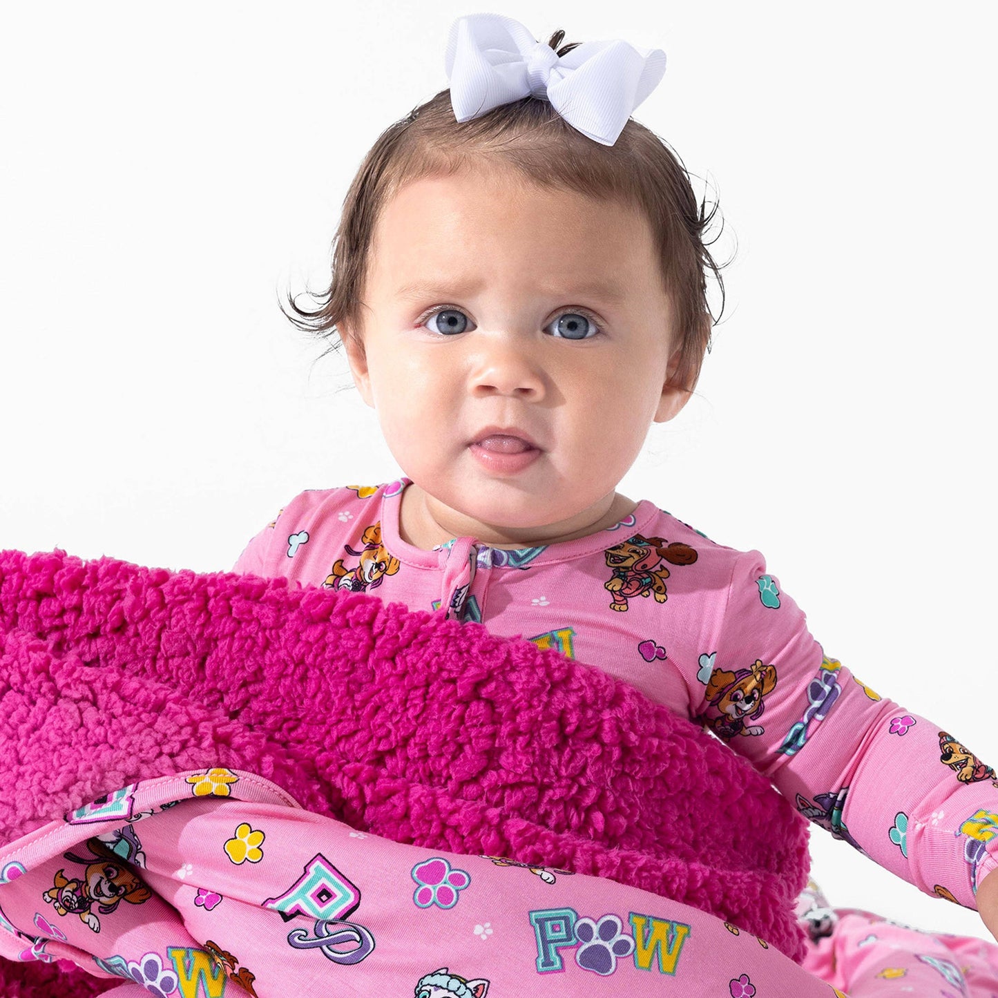 PAW Patrol: Varsity Pink Bamboo Sherpa Blanket: 45 x 60 in