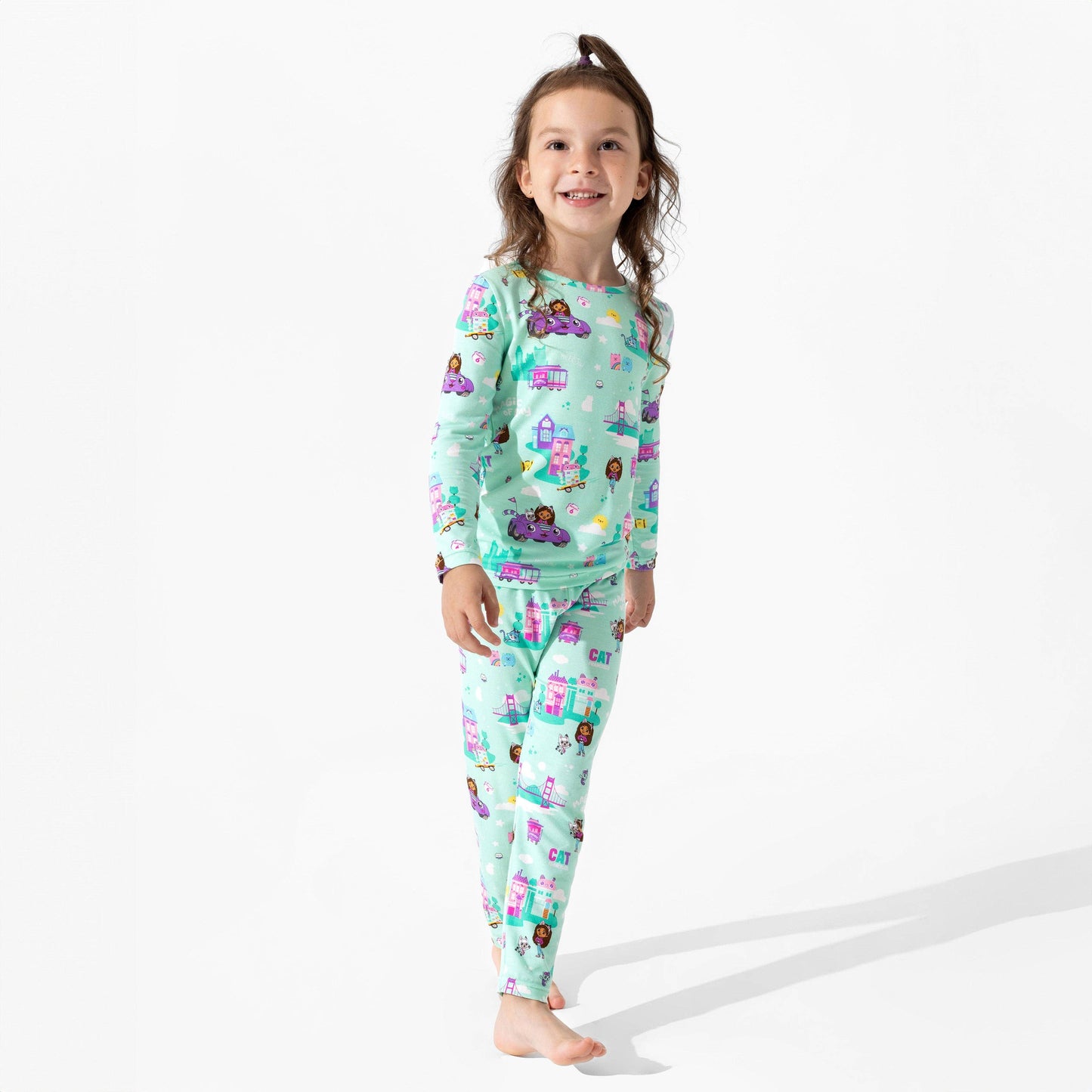 Gabby's Dollhouse: Cat Francisco Bamboo Kids Pajamas: 9/10Y