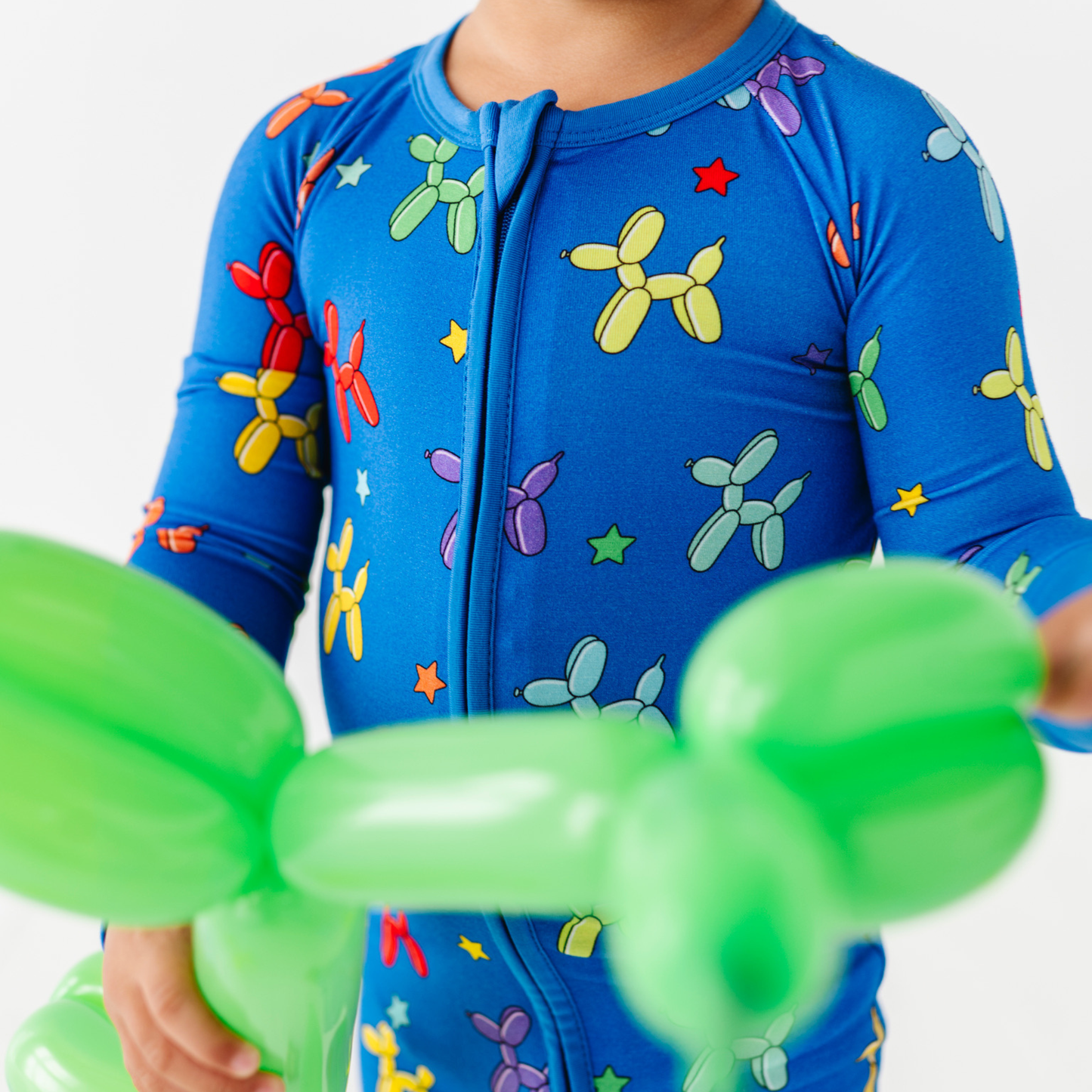 Boy Animal Balloons Convertible Footies: 12-18 Months