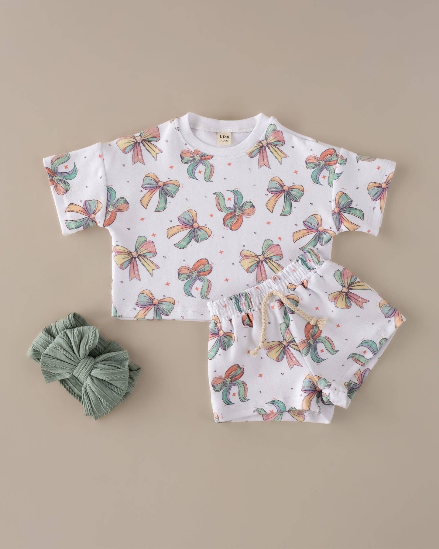 Baby & Kids Shorts Set | Happy Bows: 5T